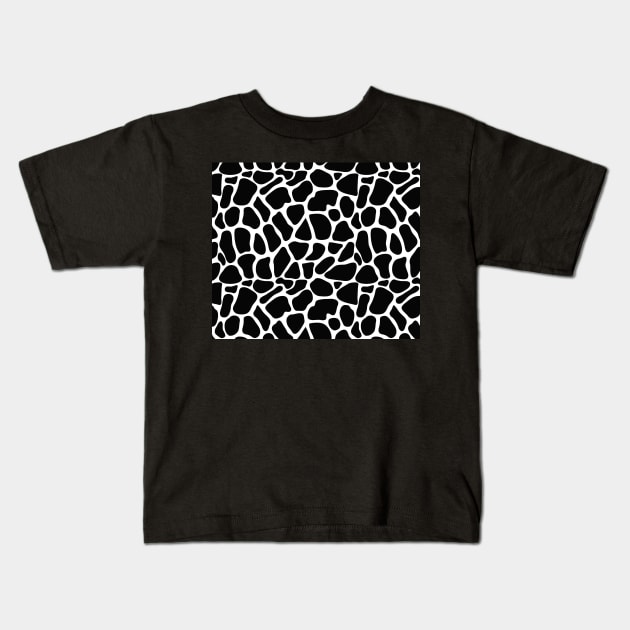 Modern Animal Skin Pattern Giraffe Kids T-Shirt by Lemonflowerlove